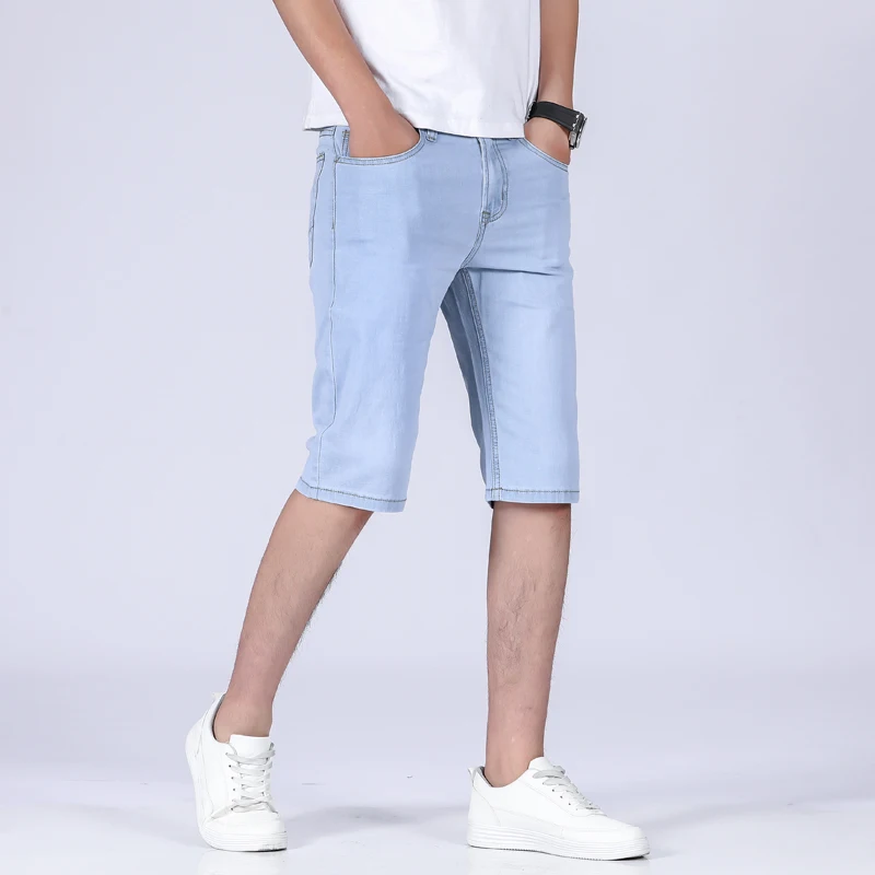 lee carpenter jeans Men Business Jeans Classic Male Cotton Straight Stretch Brand Denim short Pants Summer Overalls Slim Fit short Trousers 2021 jack and jones jeans