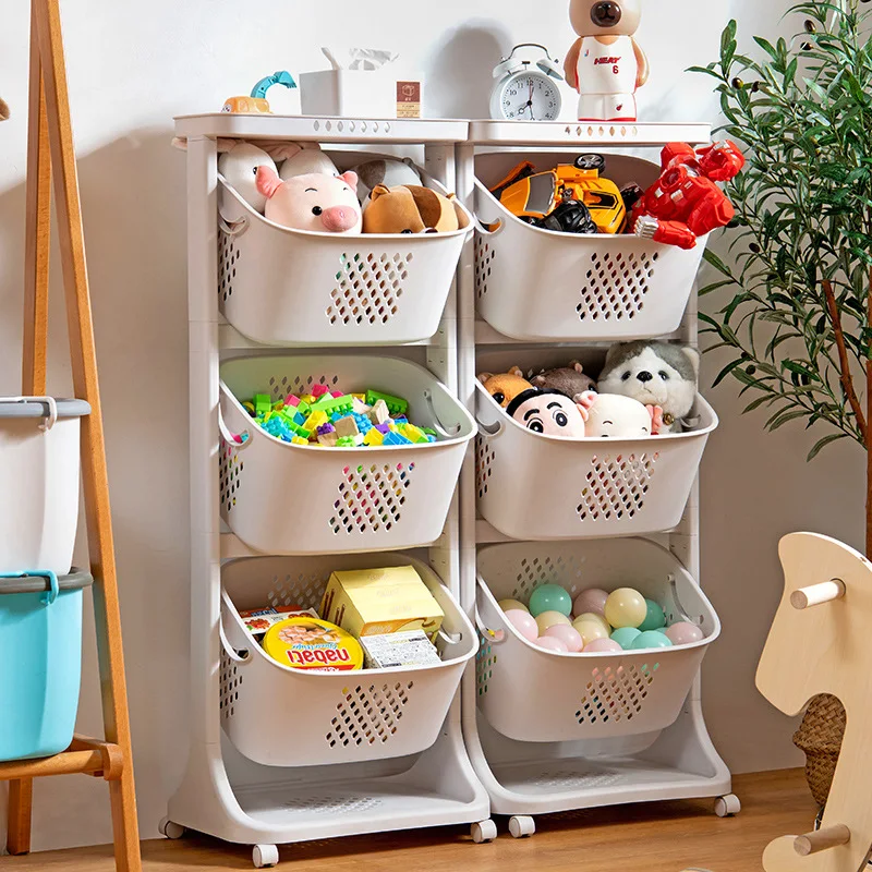 

CHILDREN'S Toy Storage Rack Storage Basket Multilayer Organizing Rack Snacks Storage Box Cabinet Kitchen Cart Storage Shelf