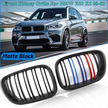 

For BMW E53 X5 1999 2000 2001 2002 2003 Car accessries Car Matte Black Front Kidney replacement Grille Grills Double Slat