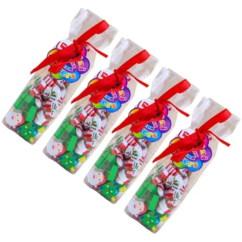 

4Pcs Durable and Cute Erasers Christmas Favors Gifts School Supplies Stationery for Students Children