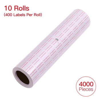 

Labeller Pricemarker 10 Rolls 4000 Pieces Labels Paper White Label Sticker for MX-5500 Price