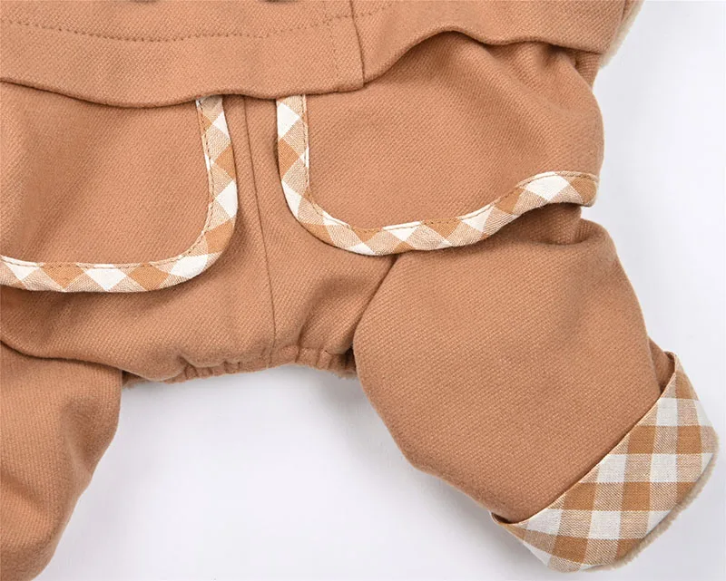 Теплая одежда для собак синего, желтого, розового цвета, размеры S-xxl, осень и зима, четыре ноги, одежда для домашних животных с пуговицами, куртка