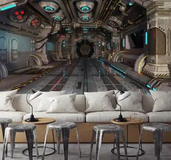 

[Self-Adhesive] 3D Space Capsule 3081 Wall Paper mural Wall Print Decal Wall Murals