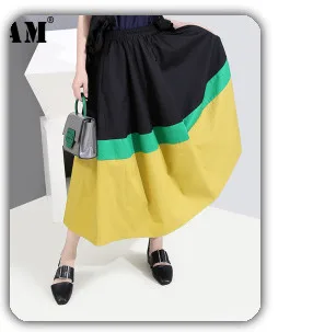 [EAM] 2020 New Spring Vintage O Collar Loose Three Quarter Sleeve Tops Full Length Pants Suit Summer Women Fashion Tide OA979