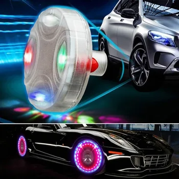 

1 Pcs Car Auto Wheel Hub Tire Solar Color LED Decorative Light Solar Energy Decorative Flash Car Styling LED Light Hot