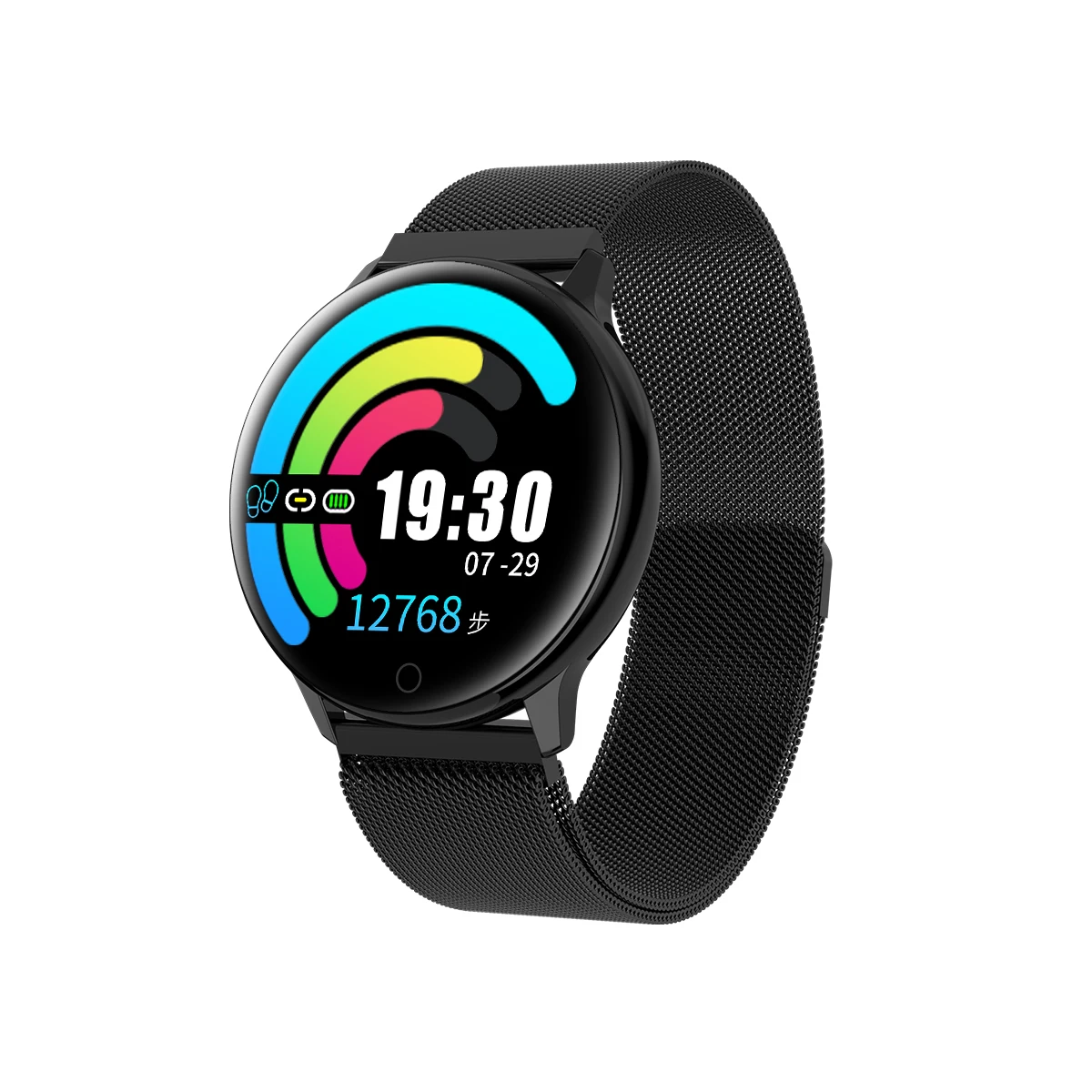 Q16 Smart Horloge Vrouwen Digitale horlogs Vrouwelijke Periode Herinnering HeartRate Waterdichte horlogs Colories Stap - Цвет: Black Steel