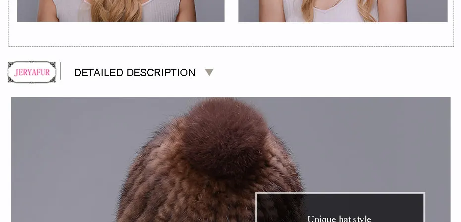 JINBAOSEN frauen Pelz hute Gestrickte Real Nerz Pom Poms mutzen Mode Dicke Warme в зимних шапках Mit 3 fuchs Pelz Kugeln Новинка