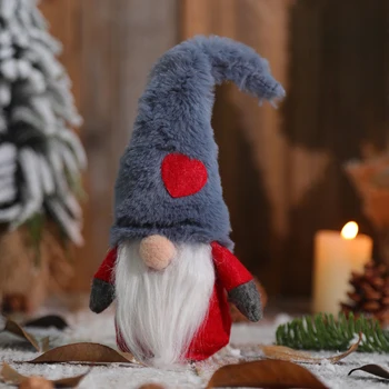 

Christmas Plush Beard Rudolph Santa Doll Ornaments Hanging Decoration Non-woven New Year Gift High Quality