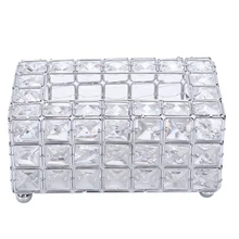 Европейский кристалл коробка для салфеток простой домашний журнальный столик для гостиной ящики Настольный диспенсер салфеток коробка для хранения креативный Автомобиль серебро