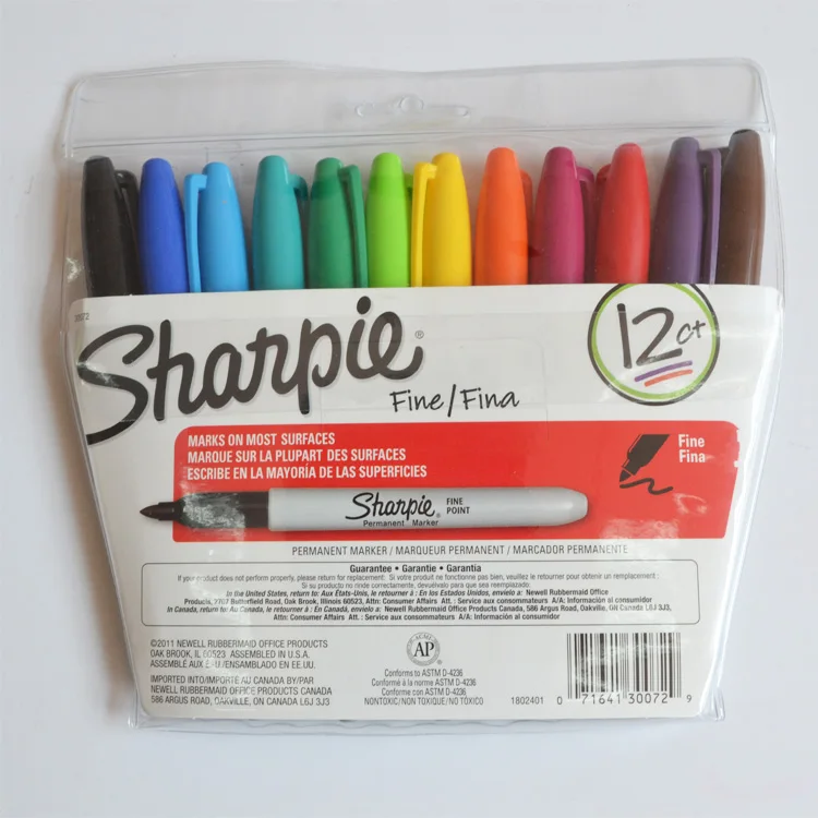 American Sharpie Permanent Markers Set 8/12/24colors Eco-friendly Paint  Marker Pen Waterproof Stationery Art Supplies - AliExpress