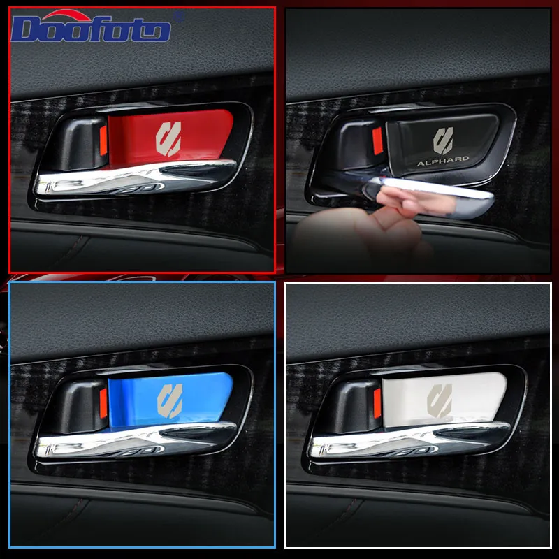 Doofoto 2x Автомобильная дверная чаша Наклейка для Toyota Alphard 30 серии аксессуары межкомнатные запястья двери защитная крышка хромированный стиль
