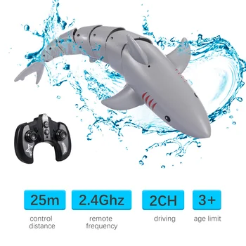 K23 Mini RC Shark RC Fish Remote Control Toy 2.4G Underwater RC Boat Electric Racing Boat Spoof Toy Summer Outdoor Toy 1