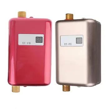 

3800W Water Heater Mini Tankless Instant Hot Faucet kitchen Heating Thermostat US Plug Intelligent Energy Saving Waterproof