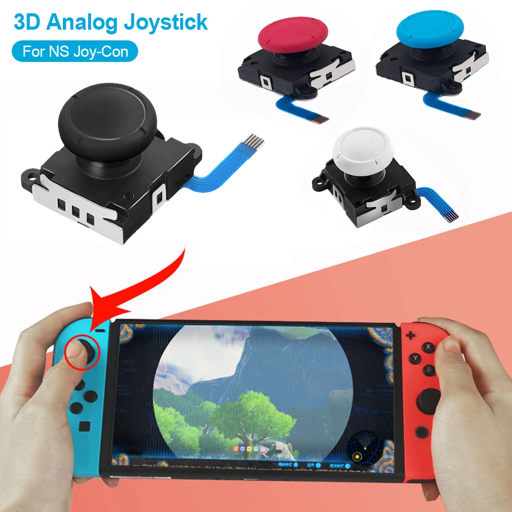 1Pc 3D Analog Sensor Stick Joystick Replacement For Nintend Switch Joycon Controller Handle Gaming Accessories Consoles