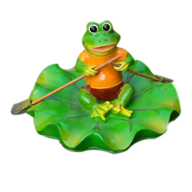 

Creative Resin Floating Frogs Statue Outdoor Garden Pond Decorative Cute Frog Sculpture for Home Desk Garden Decor Ornament