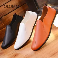 2019 New Mens Casual Shoes Shoes Mens Loafers  Zapatos De Hombre Men Casual Natural Leather Loafers Driving Moccasin Men Soft