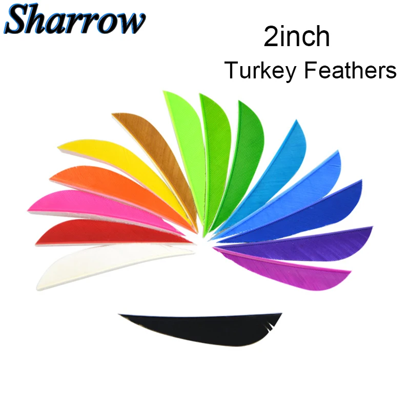 

50pcs Archery Arrows Feathers 3inch 15 Color Drop Shape Turkey Feathers Crossbow Hunting Recurve Bow Shooting Accessories