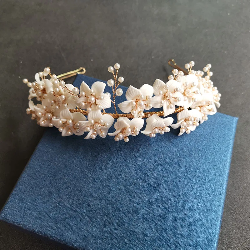 ceram flor nupcial tiara casamento damas de