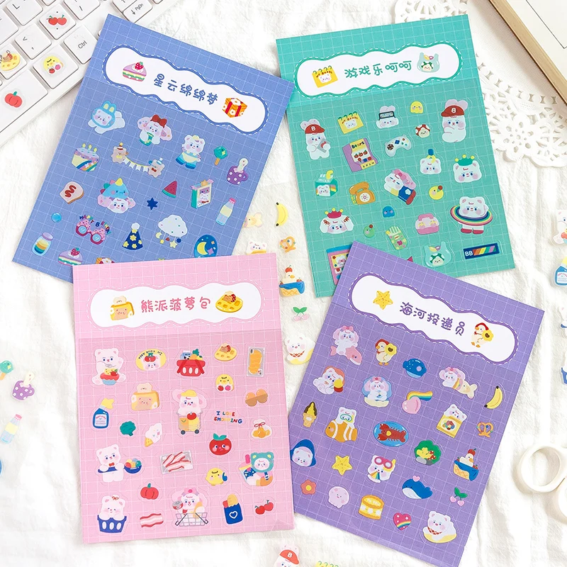

4 design cute decals stickers children's gifts toys family books laptops mobile phone suitcase decals/decorative scrapbooks/DIY