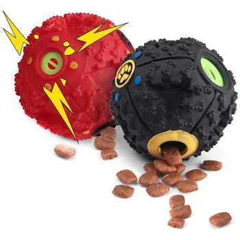 

2PCS Dog Treat Ball, Interactive Food Treat Dispensing Dog Toy, Dog Spiky Squeaky Balls Non-Toxic & Durable IQ Treat Ball Toys