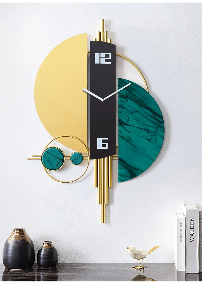 2020 New Oversized Modern Design Wall Clock For Living Room Corridor Large Metal Art Stickers Watch Home Decor Silent Merchanism Wall Clocks Aliexpress