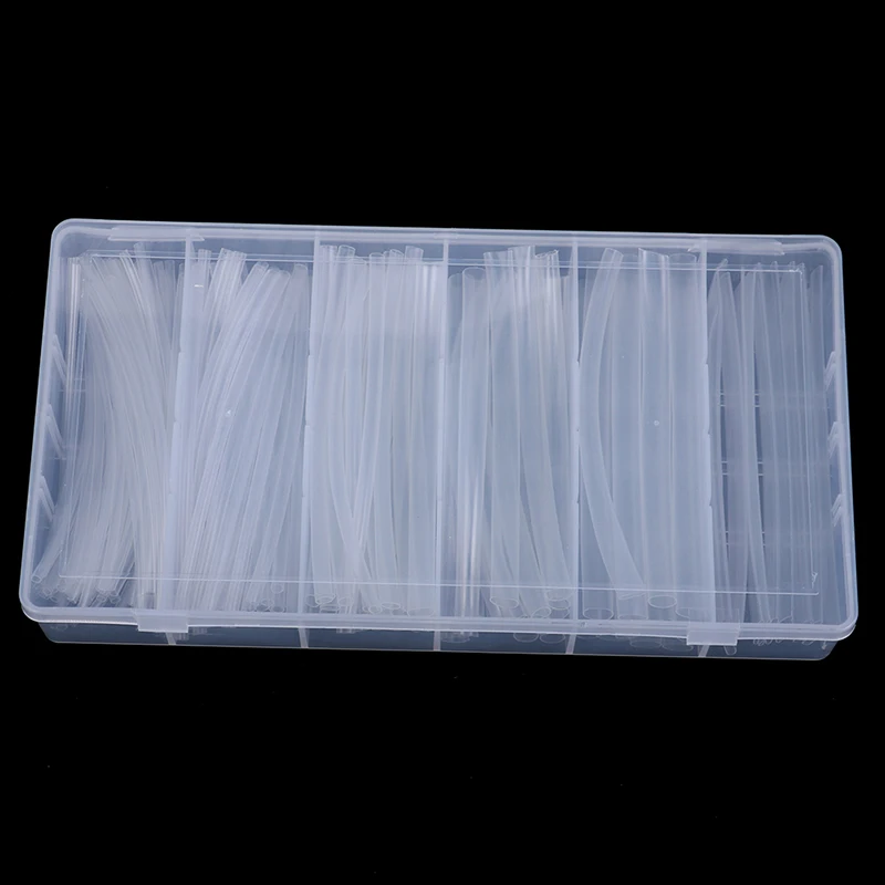 Tube thermorétractable transparent, 150mm, 100 pièces, kits de fils d'emballage 2:1, connecteur de vente