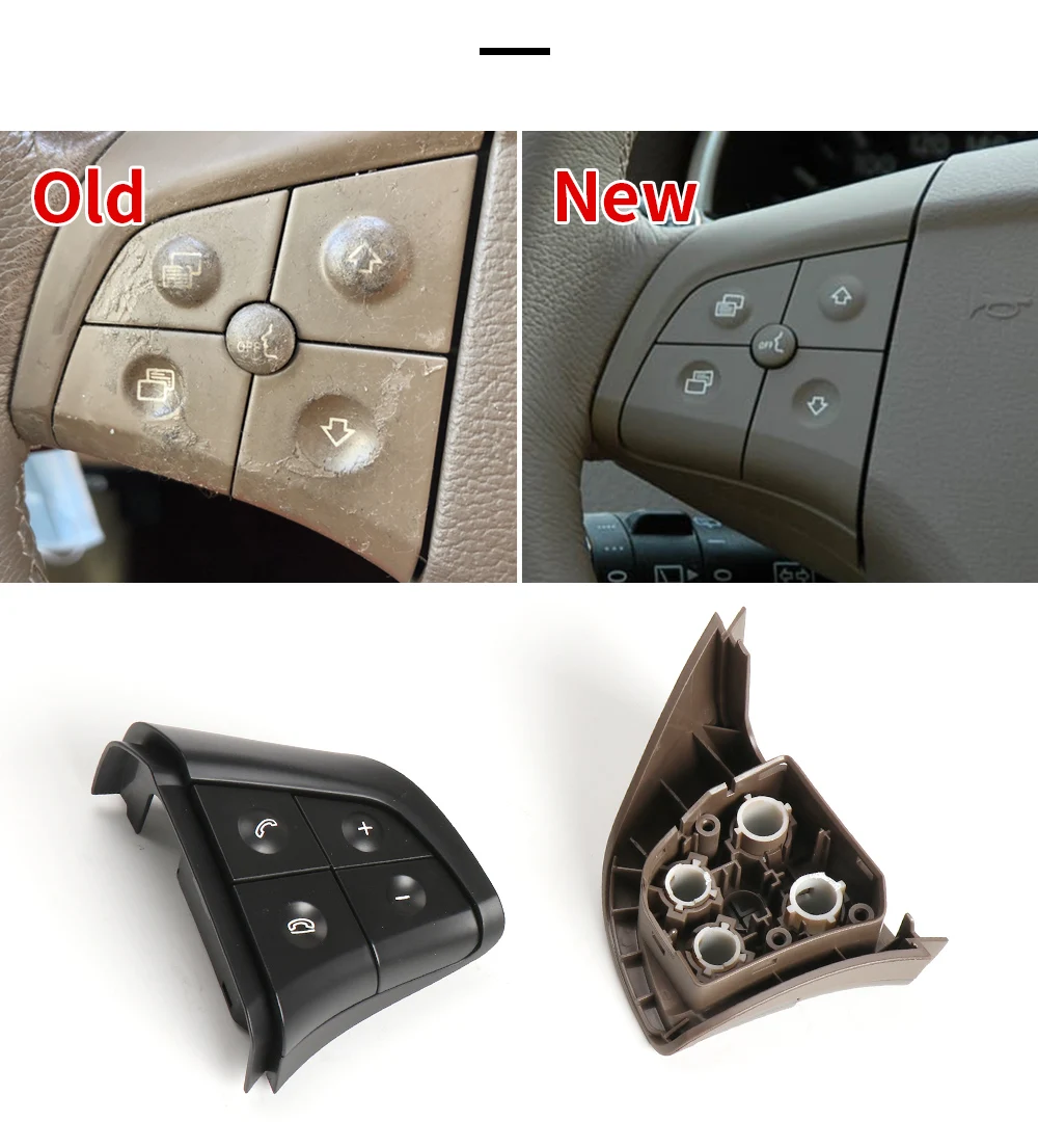 車のハンドルボタン GL ML RBクラス W164 W245 W251用 ブラック