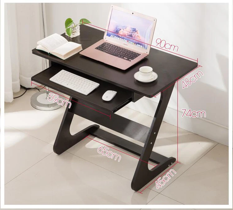 z shaped bed side laptop table computer desk with keyboard tray simple bedroom writing study table ????????? ??? ????????