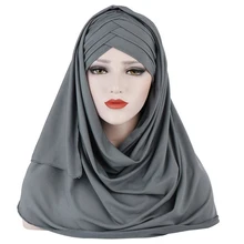 

Milk Silk Jersey Hijab Scarf Long Muslim Shawl Plain Soft Turban Tie Head Wraps For Women Africa Headband Muslim Women Hijab Hot