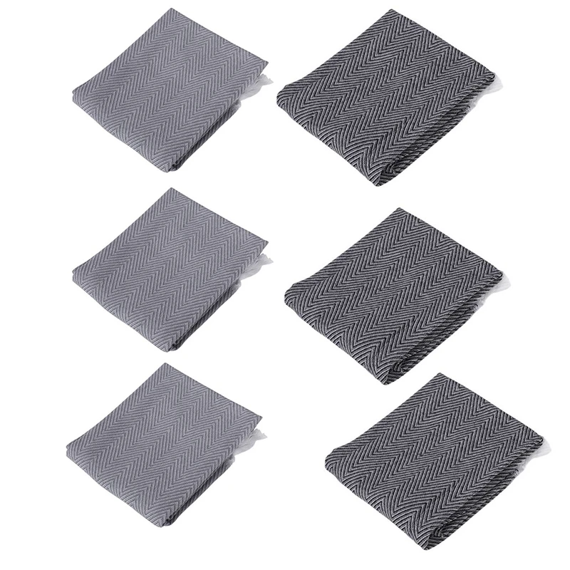  6Pcs Cotton Table Napkins Cloth Tassel Tea Towel Absorbent Dish Cloth Scouring Pad Kitchen Towels H