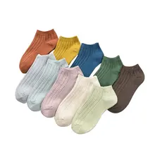 1 пара женских Хлопковых Носков, повседневные короткие дышащие носки-башмачки, летние спортивные силиконовые Нескользящие носки