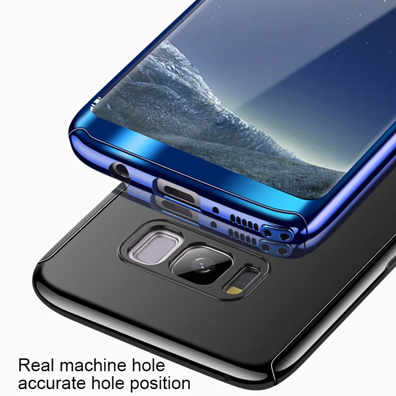 360 полноградусный противоударный чехол для телефона Samsung Galaxy S8 S9 Plus покрытие зеркальная задняя крышка защитный чехол для телефона чехол