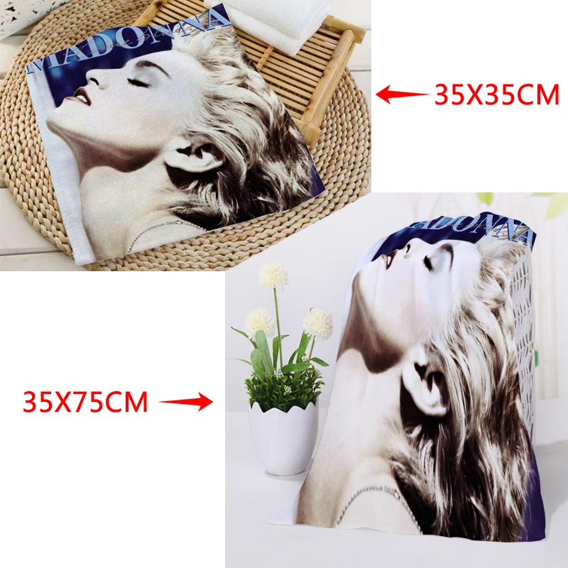 Новое поступление на заказ Мадонна полотенце для лица с рисунком из микрофибры квадратные прямоугольные полотенца Размер 35x35 см 35x75 см логотип на заказ - Цвет: 11