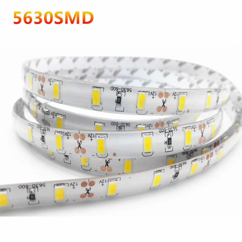 Bright 5M 5630 LED Streifen Stripe Natürlich Weiß Flexible 300Led SMD IP65 DC12V