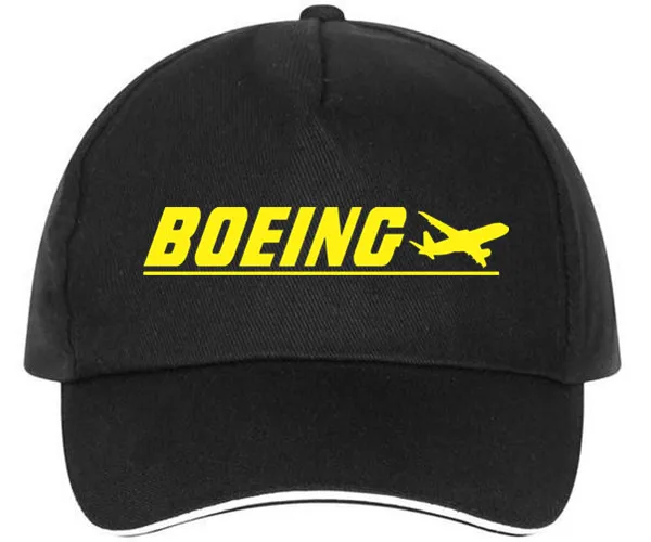 XQXON-, новинка, Повседневная модная бейсбольная кепка с принтом Boeing для мужчин и женщин, бейсболки унисекс, HH02 - Цвет: black