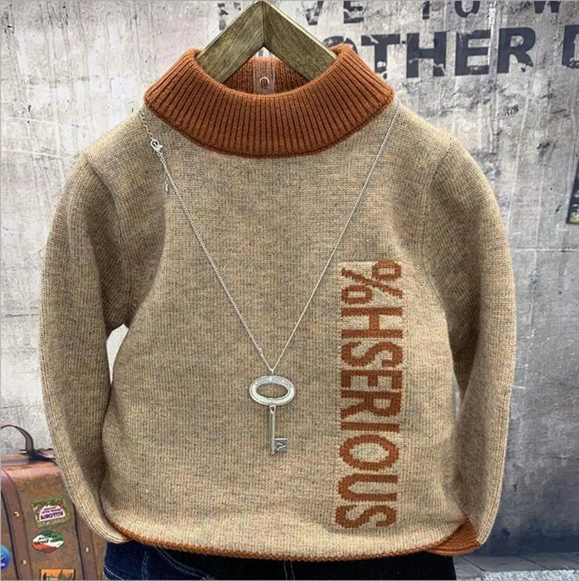 Boys Sports Kids Clothes Fashion Clothes Baby Boys Clothing Sets winter Children's Warm knit sweater,thick jeans 2pcs Suits 2-6Y