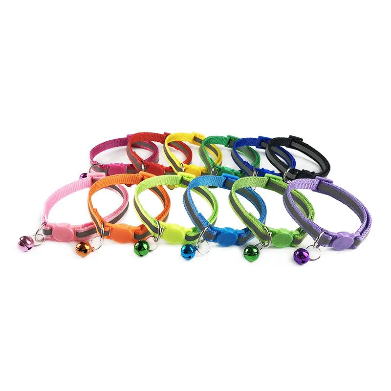 Reflective Ideal Size Pet Collar Breakaway Cat Collars With Bell For Cats Or Dogs Reflective Ideal Size Pet Collar Breakaway Cat Collars With Bell For Cats Or Dogs