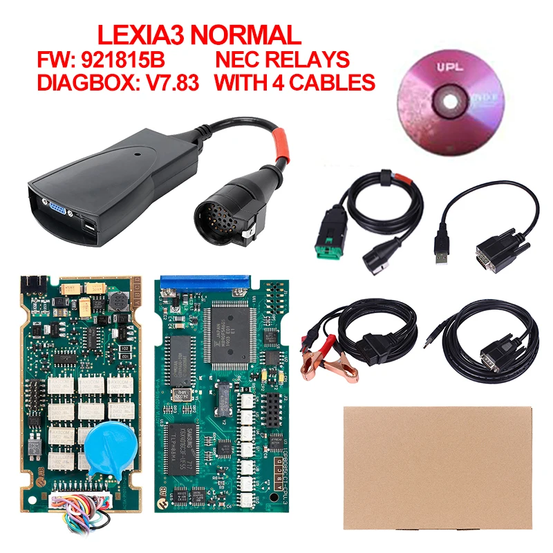 Автомобильный аксессуар для Lexia 3 PP 2000 полный чип Diagbox V7.83 Lexia3 PP2000 V48/V25 lexia-3 для Citroen/peugeot OBD2 диагностический инструмент - Цвет: lexia3 normal