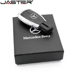 JASTER Автомобильный логотип привод 128 ГБ USB флэш-накопитель 64 Гб автомобиль Mercedes Benz usb-флэш в виде ключа 32 ГБ 16 ГБ 8 ГБ Флешка карта памяти USB