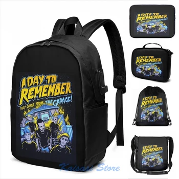 

A DAY TO REMEMBER ALBUM 2018 cancan1 USB Charge Backpack men School bags Women bag Travel laptop bag
