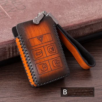 

Fashion Genuine Leather Car Key Case Cover For Land Rover A9 Discovery Range Rover Sport 4 Evoque Freelander 2 Discovery 5
