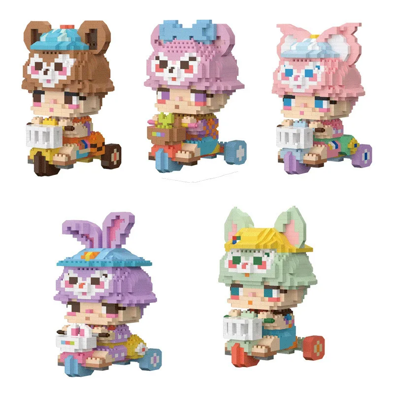Велосипедные микро строительные блоки Duffy Friend Disney Linabell Gelatoni ShellieMay мини