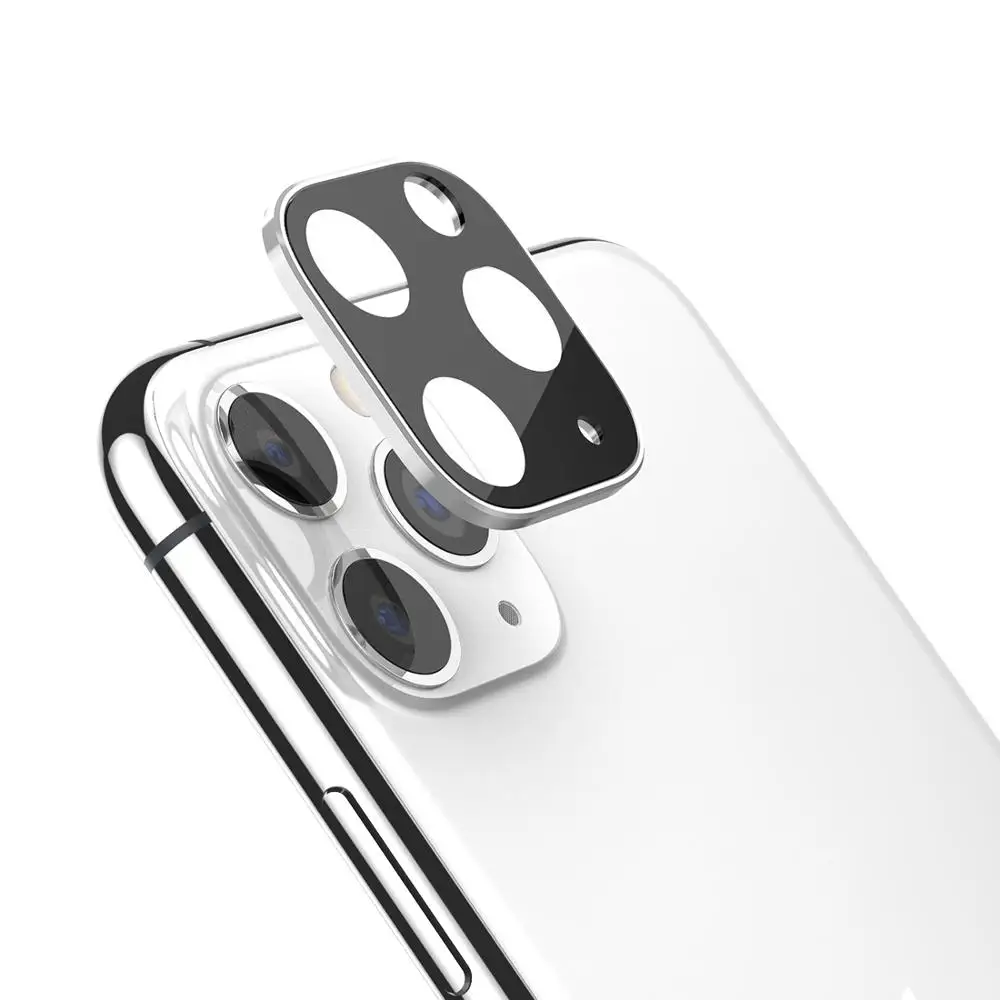 Для iPhone 11 11 Pro объектив камеры мягкая пленка протектор для iPhone 11 PRO Max с фронтальным закаленным стеклом протектор экрана подарок - Цвет: silver