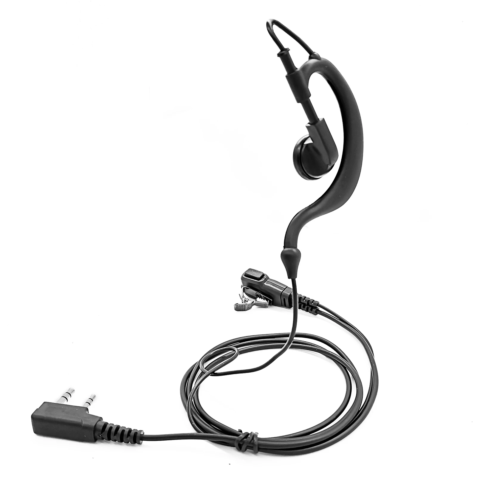 2-Pin PTT Mic G Shape Earhook Walkie Talkie Headset for Kenwood, PUXING, Baofeng, UV-5R, UV-5RA, 888S, Retevis H777, RT7, RT21 50pcs 2pin ptt earpiece walkie talkie headset for kenwood baofeng uv 5r bf 888s retevis h777 rt7 for quansheng for puxing tyt