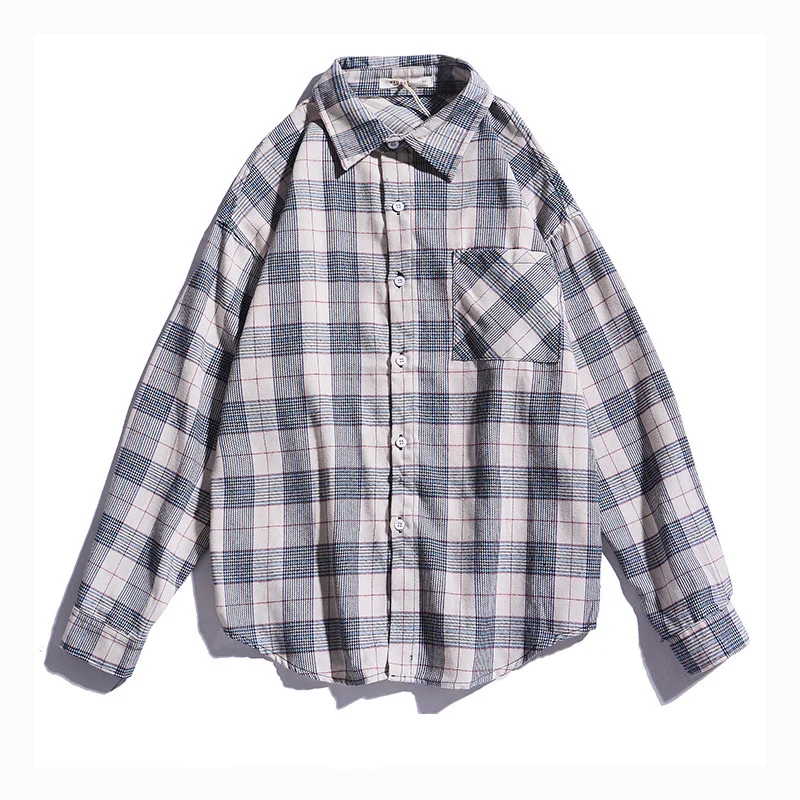 BOLUBAO брендовая мужская клетчатая рубашка с длинным рукавом, осенняя мужская Удобная тонкая рубашка, мужские деловые Повседневные Рубашки, Топы - Цвет: Gray