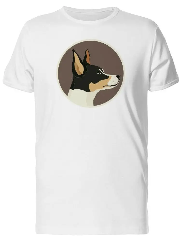 

Dog Toy Fox Terrier Profile Icon Men'S Tee -Image By Summer Style Casual Wear Tee Shirt