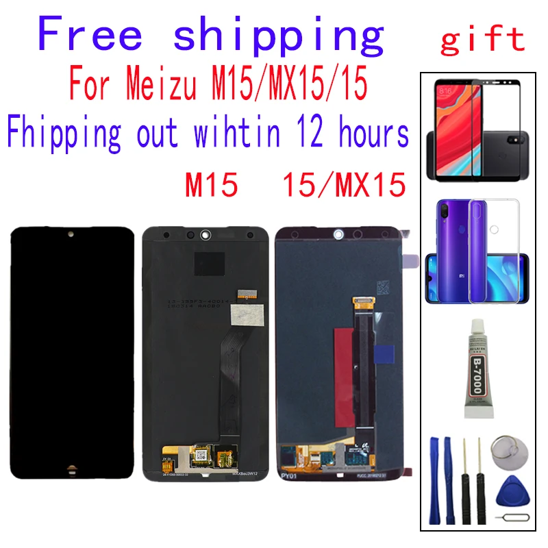

Original OLCD For Meizu 15 M15 15 lite Lcd Display Touch Screen Assembly For MX 15 lite Display Free shipping Free gift