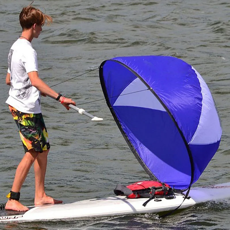 Kayak Wind sail Boat Wind Sail Paddle Board Sailing Canoe stroke Rowing Boats Inflat Wind Clear Window 108*108cm PVC Foldable