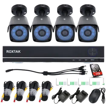 

Professional 4CH Camera System HD 1080P DVR Camera Kit Video Smart Home Security IP Cam Set With 1TB HDD Surveillance System