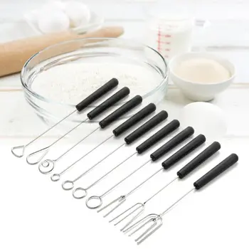 

10 Pcs Chocolate Dipping Fork Set Durable Handmade Stainless Steel Forks for Pralines and Truffles Baking Supplies
